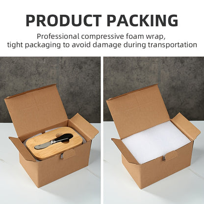 Nutshell porcelain butter box with bamboo lid packaged securely for safe transportation