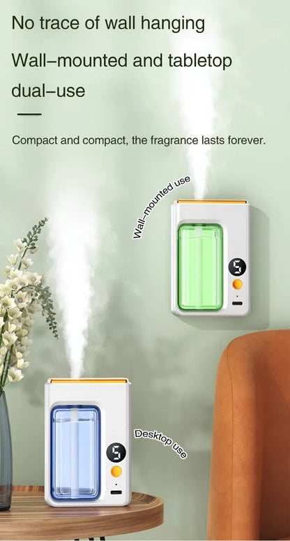 Nutshell portable diffuser with wall-mounted and tabletop dual-use for lasting home fragrance