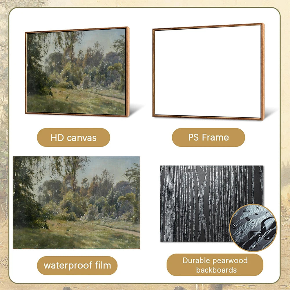 Beautiful prairie canvas wall art featuring a serene landscape in soft colors with a sturdy frame