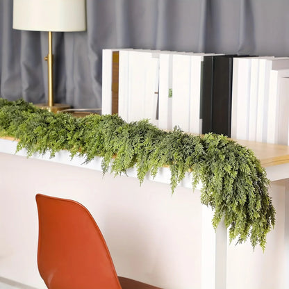 Nutshell Realistic Christmas Garland in Green, perfect for festive home decorations
