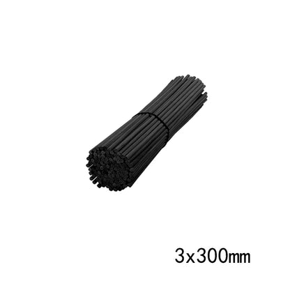 Nutshell black reed diffuser replacement sticks bundle measuring 3 by 300 millimeters