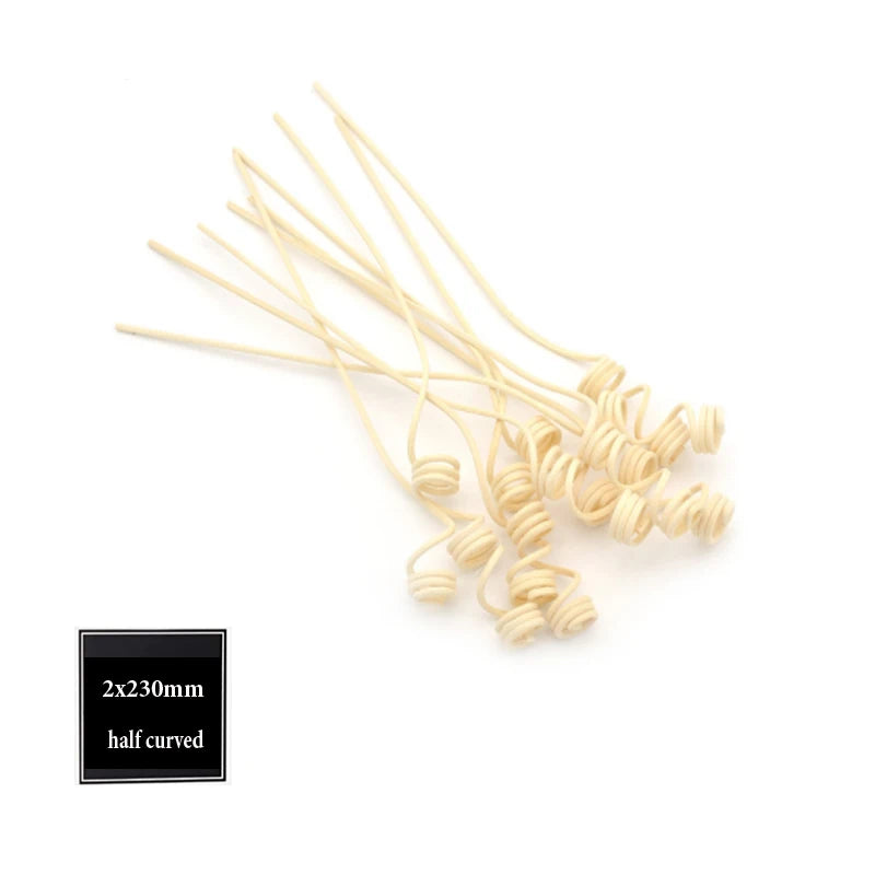 Nutshell reed diffuser replacement sticks with half curved design in natural wood color