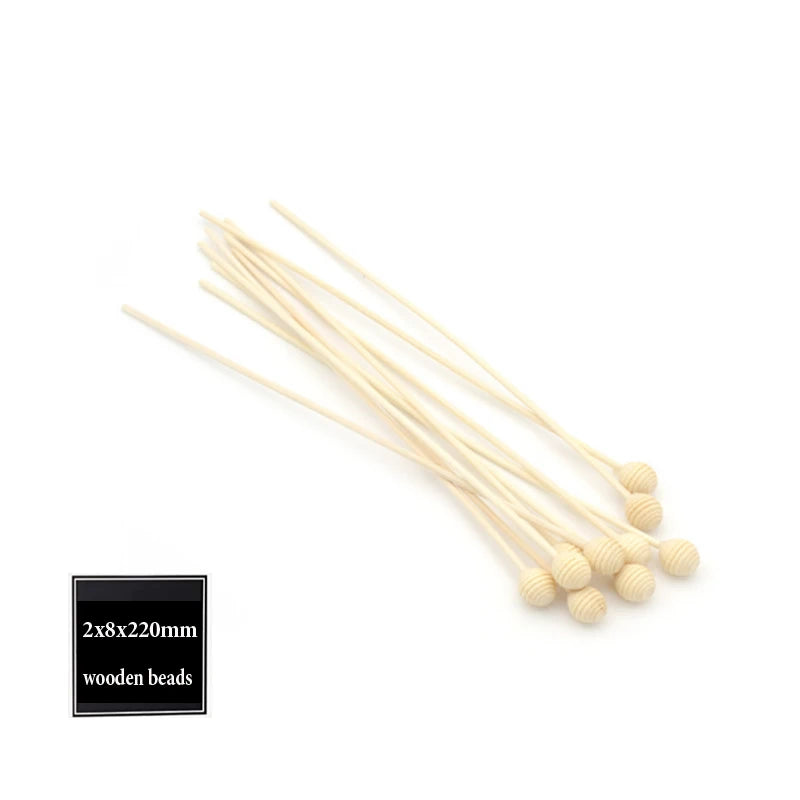 Nutshell reed diffuser replacement sticks with wooden beads for diffuser refills