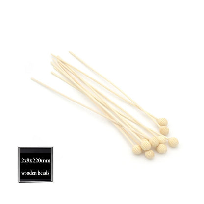 Nutshell reed diffuser replacement sticks with wooden beads for diffuser refills
