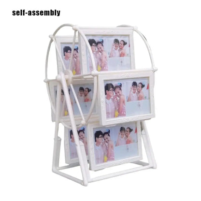 Nutshell rotating Ferris wheel photo frame with six slots for displaying cherished memories