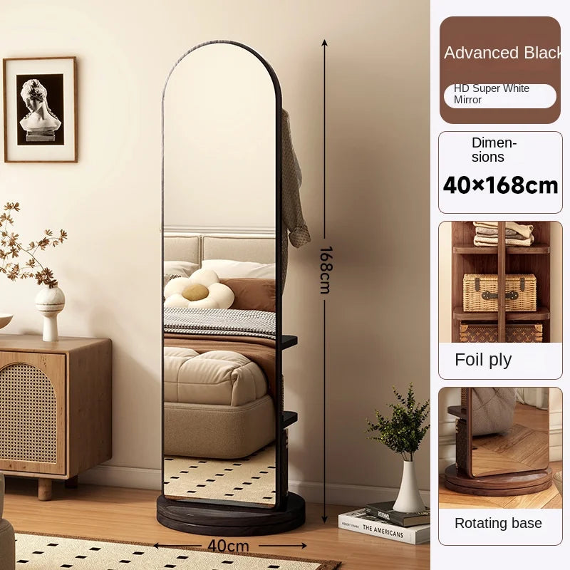 Nutshell Rotating Full Length Mirror with sleek design and adjustable base for a versatile reflection