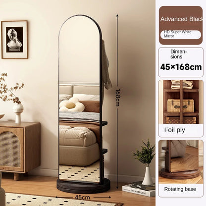 Nutshell Rotating Full Length Mirror with a stylish arched design and adjustable base for versatile use