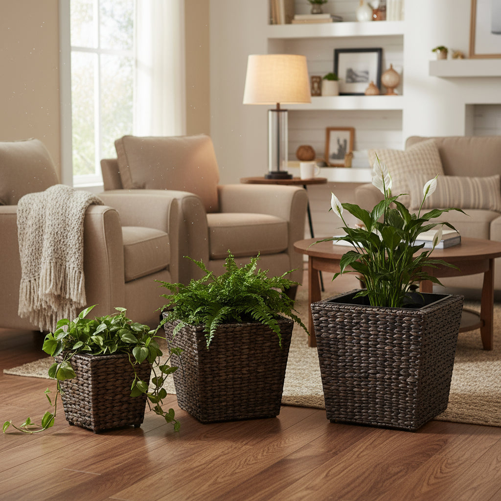 Nutshell rustic raised garden beds set in three different sizes for outdoor gardening