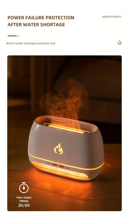 Nutshell salt stone flame diffuser with steam, two-speed settings, and water shortage protection feature