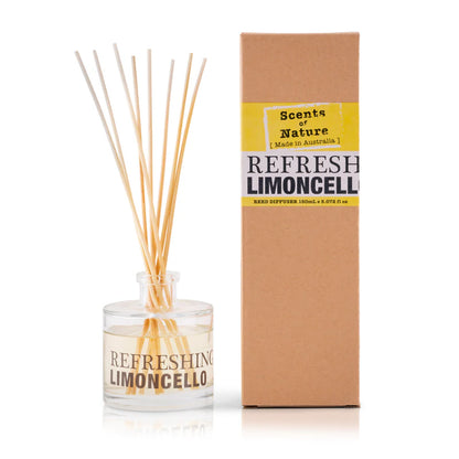 Nutshell Scents of Nature diffuser 150mL Refresh Limoncello reed diffuser with wooden sticks and kraft box