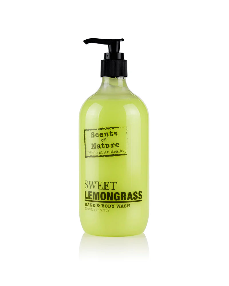 Nutshell Scents of Nature Hand and Body Wash Sweet Lemongrass cream in pump bottle