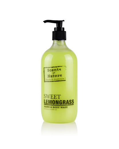 Nutshell Scents of Nature Hand and Body Wash Sweet Lemongrass cream in pump bottle