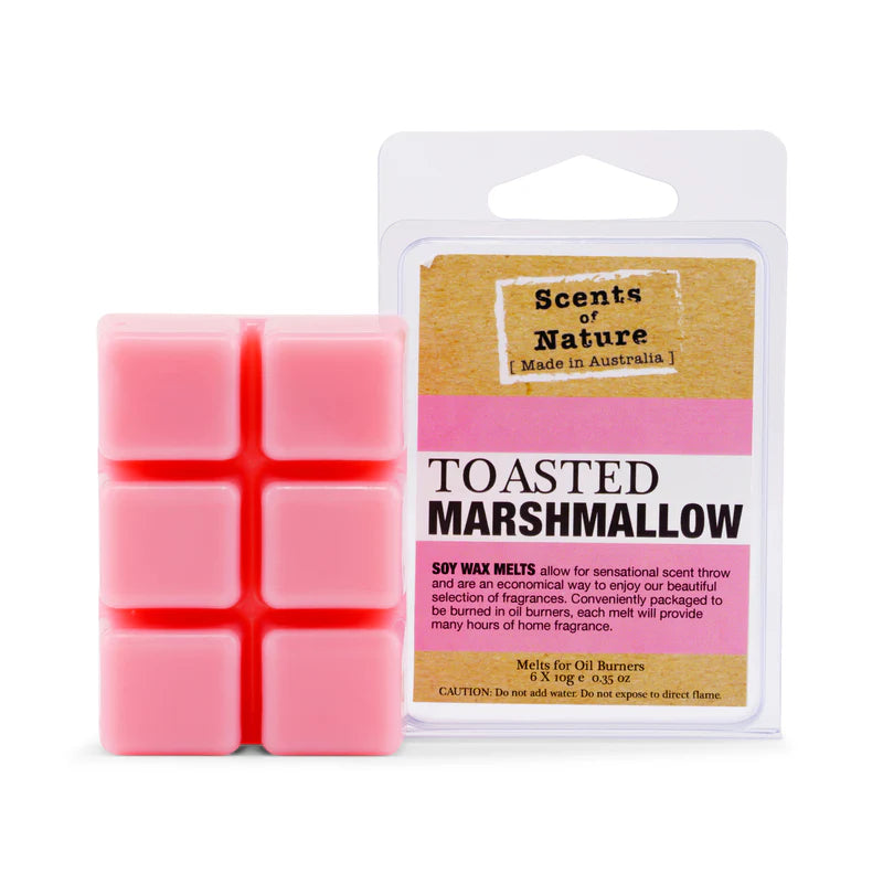Nutshell Scents of Nature Soy Wax Melts Toasted Marshmallow scented pink wax cubes