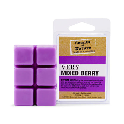 Nutshell Scents of Nature Soy Wax Melts Very Mixed Berry fragrance purple wax cubes pack