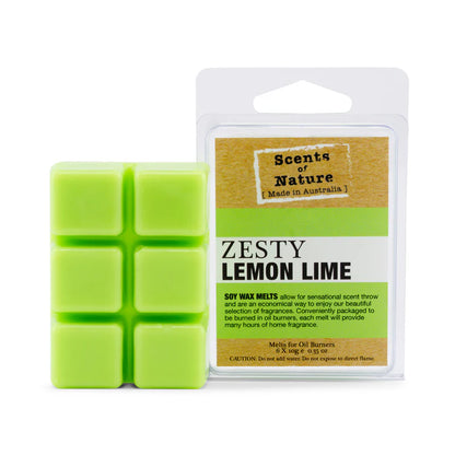 Nutshell Scents of Nature Soy Wax Melts Zesty Lemon Lime scent for home fragrance
