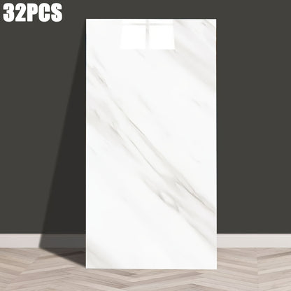 Self-adhesive decorative tiles in marble design for stylish home decor projects