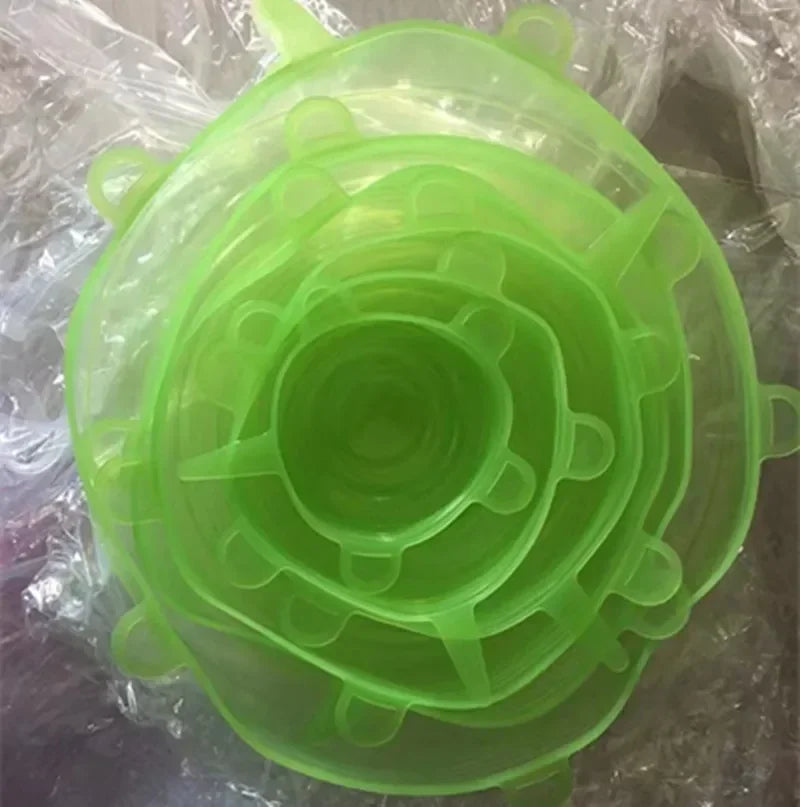 Nutshell Silicone Stretch Lid in assorted sizes for easy food storage and sealing