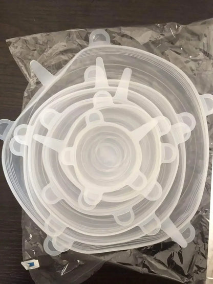 Set of Silicone Stretch Lids in various sizes for covering bowls and containers securely