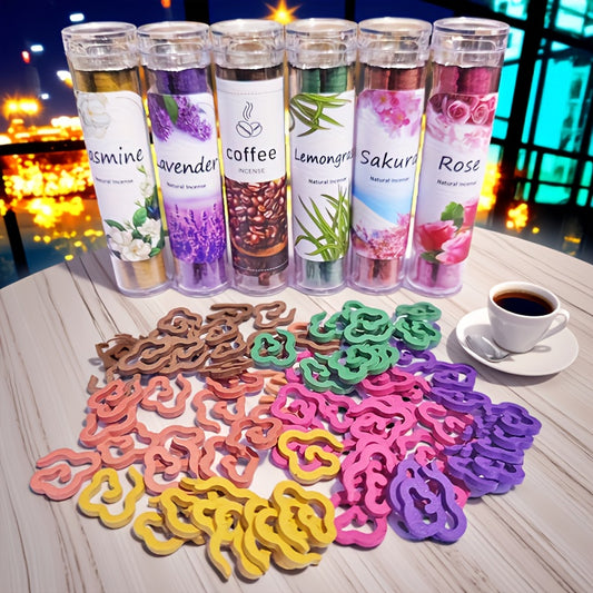 Small cloud incense sticks in various scents including lavender, jasmine, and rose with vibrant colors