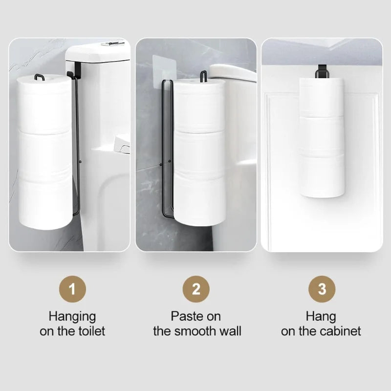 Versatile Nutshell Toilet Paper Holder for Hanging on Toilet, Walls, or Cabinets