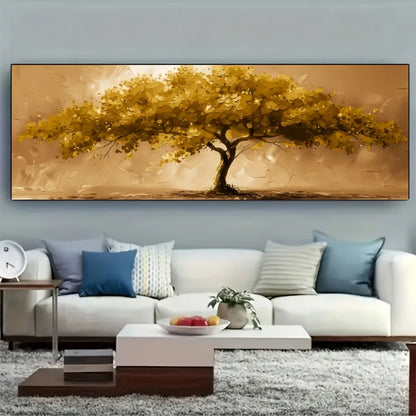 Stylish tree of life canvas wall art in warm tones perfect for modern home decor
