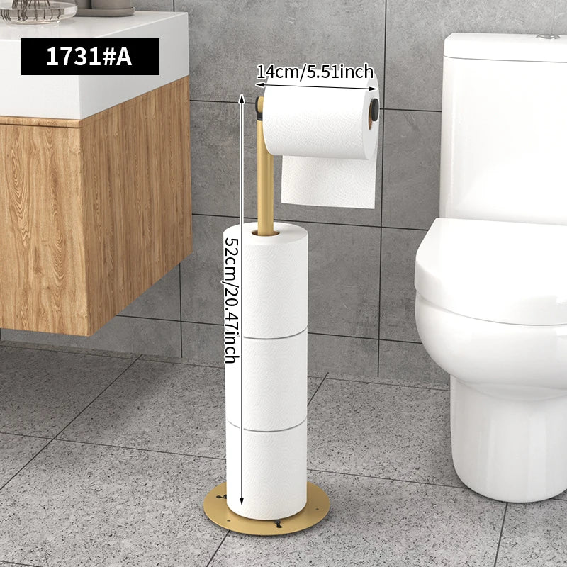 Vertical folding tissue holder with a sleek design for modern bathrooms, featuring a sturdy base and easy access