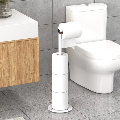 Nutshell Vertical Folding Tissue Holder in White for Convenient Bathroom Organization