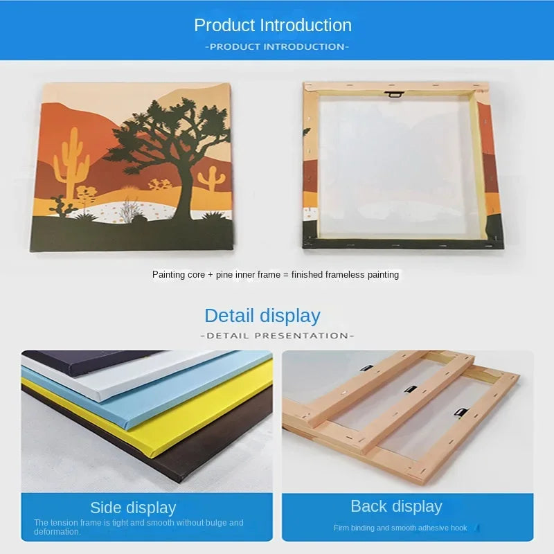 Vintage Santa and Mrs Claus wall art featuring a colorful desert scene with trees and mountains