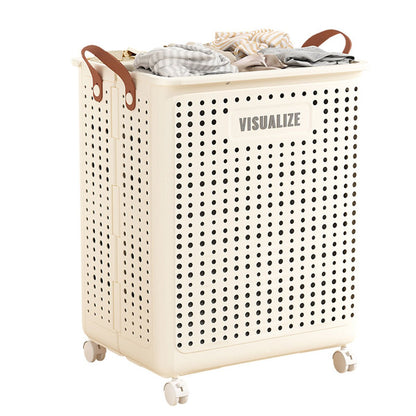 Nutshell large foldable laundry hamper with breathable design and wheels for easy transport