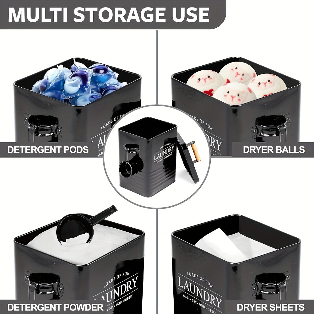 Nutshell wall-mounted laundry storage solution with multi-use bins for detergent pods, dryer balls, and sheets