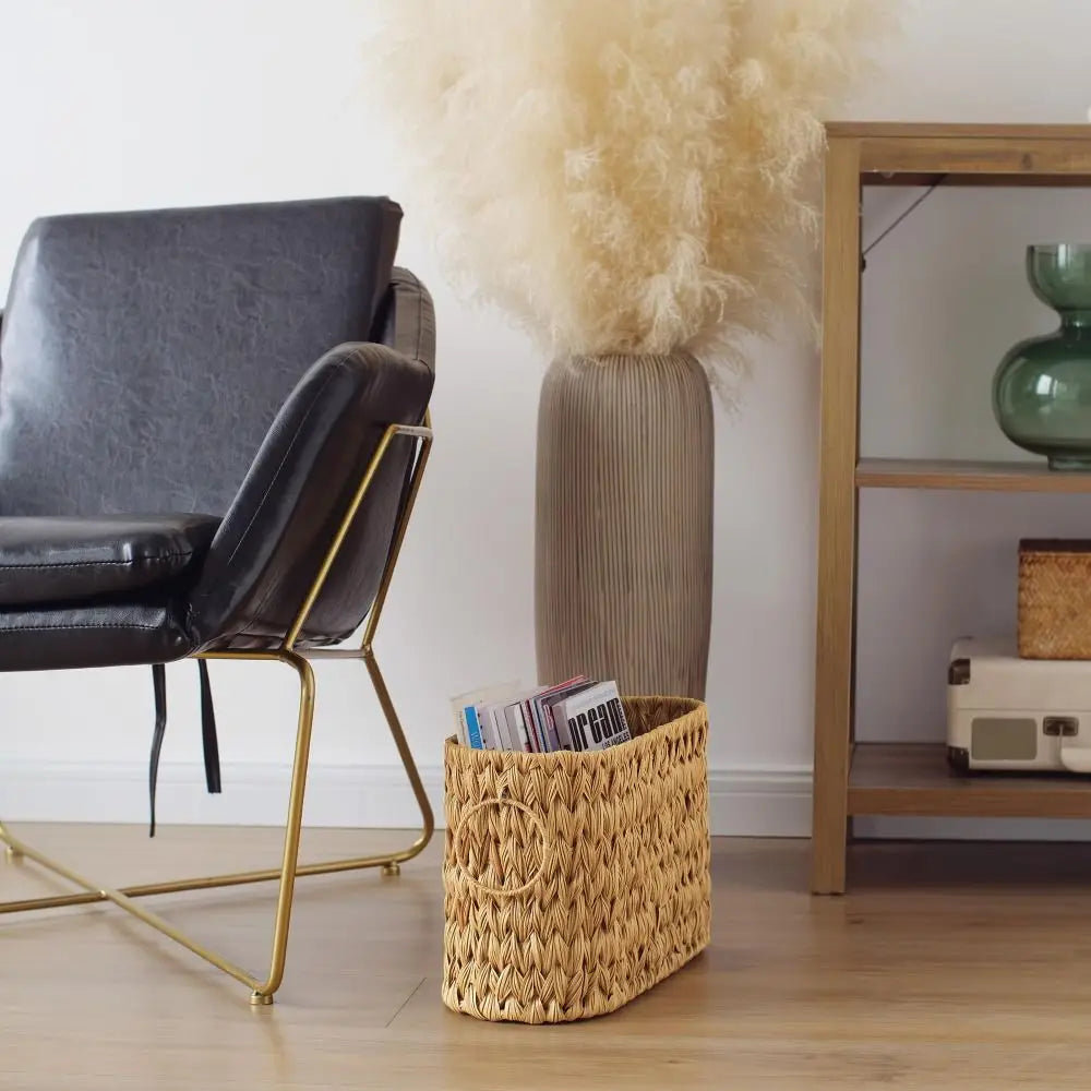 Nutshell Wicker Woven Toilet Paper Storage Basket Perfect for Organizing Bathroom Essentials