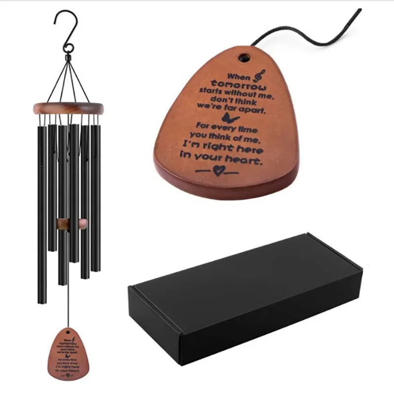 6 tube wind chimes for patio with personalized message and elegant design, perfect for outdoor decor
