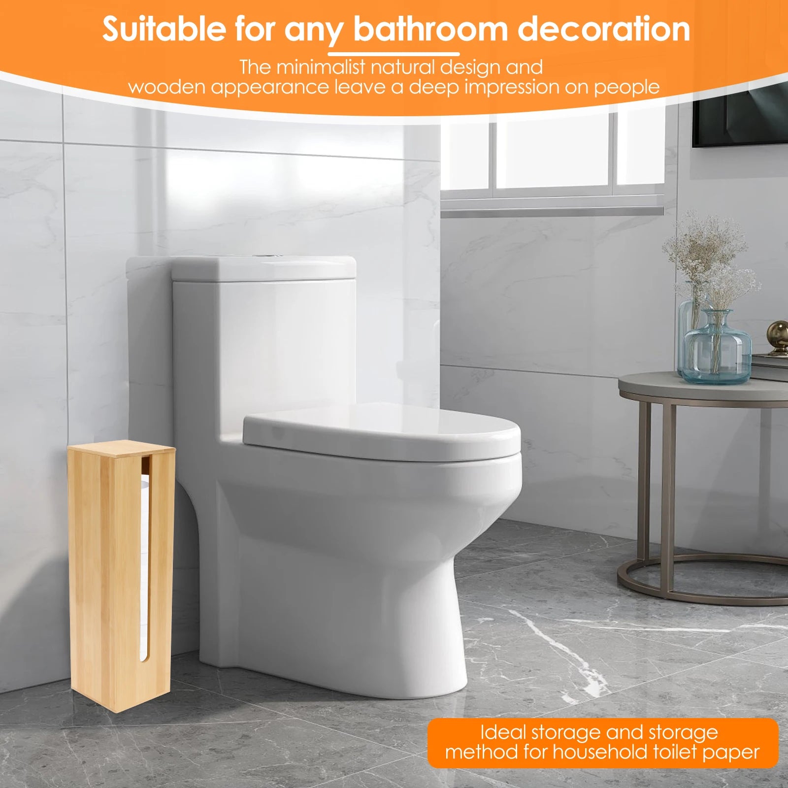 Nutshell Wooden Toilet Paper Storage with minimalist design, perfect for modern bathroom decor.